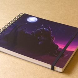 skicář pro Eleweth, uvnitř světle béžový papír Savana