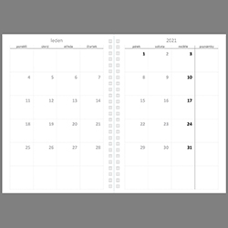 BARBORA: buňkový měsíční přehled (plánovač)